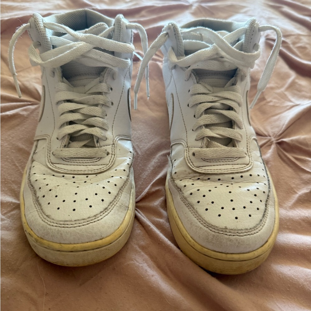 Nike White High-Top Athletic Shoes